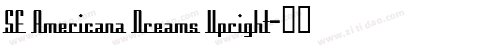 SF Americana Dreams Upright字体转换